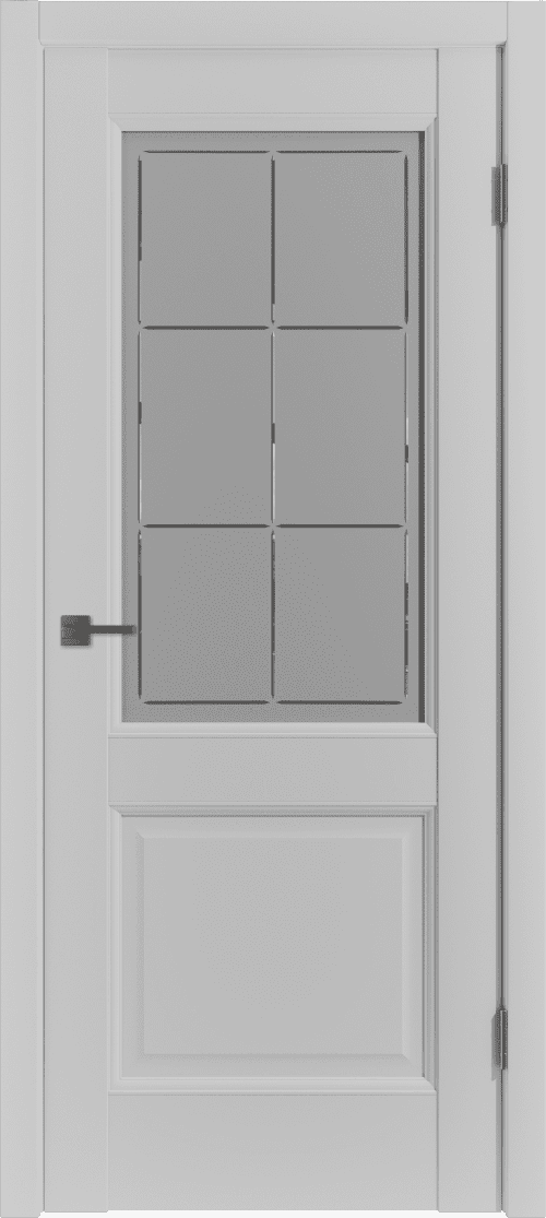 Дверное полотно W HDS 1 серое, стекло КРИСТАЛЛ