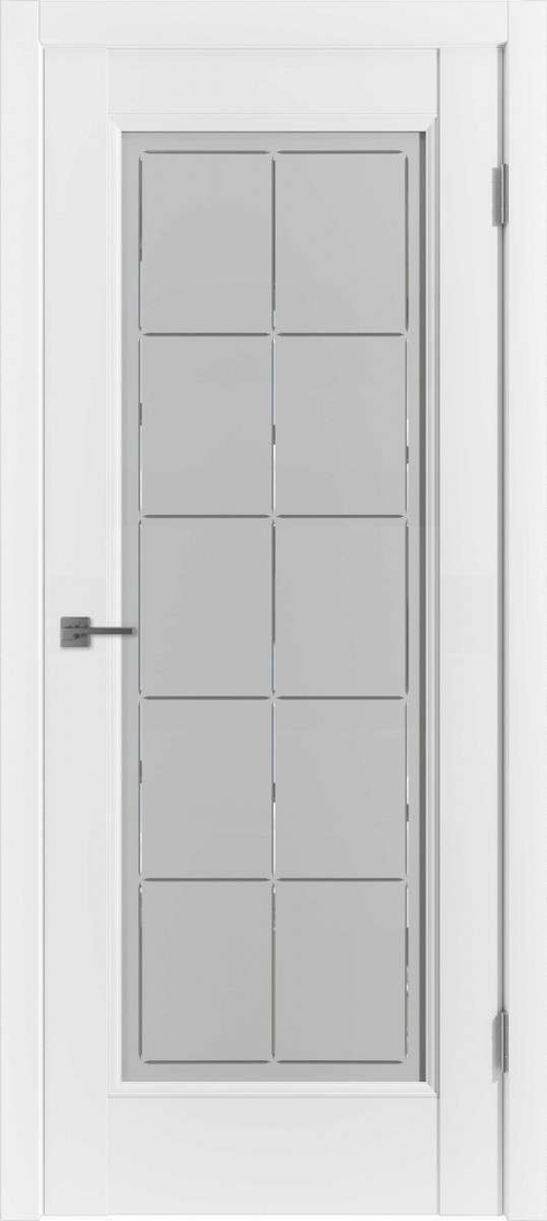 Дверное полотно W HDS 10 белое, стекло КРИСТАЛЛ