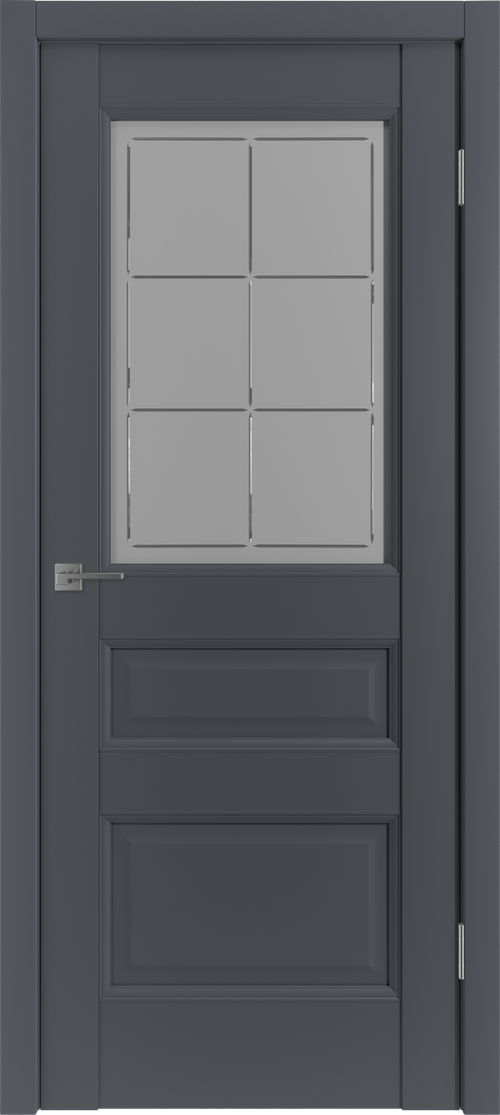 Дверное полотно W HDS 3 оникс, стекло КРИСТАЛЛ