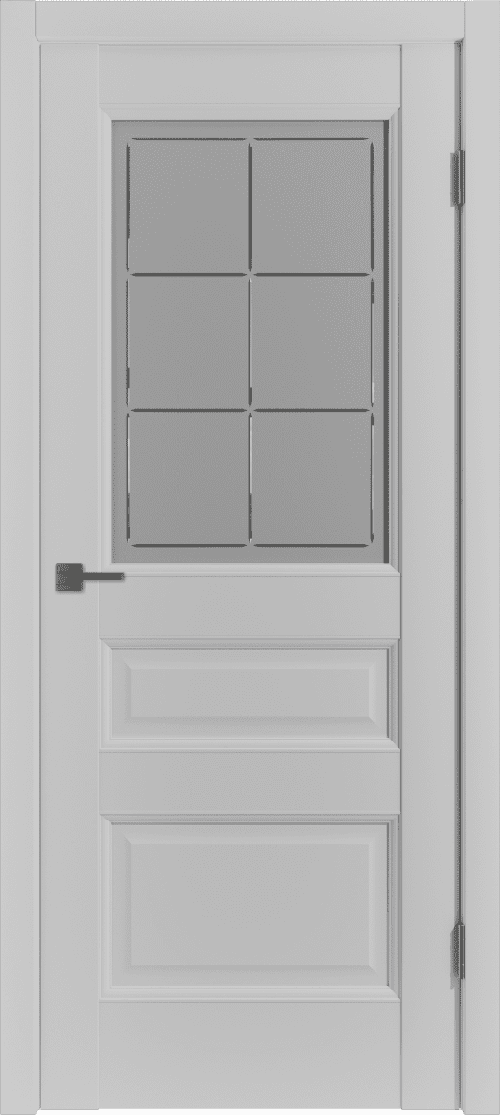 Дверное полотно W HDS 3 серое, стекло КРИСТАЛЛ