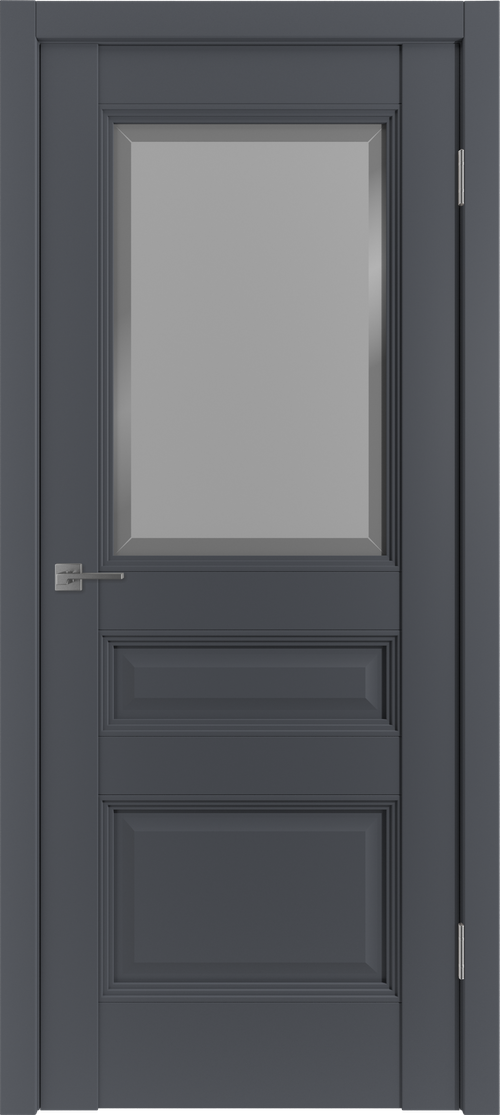 Дверное полотно W HDS 33 оникс, стекло белое матовое