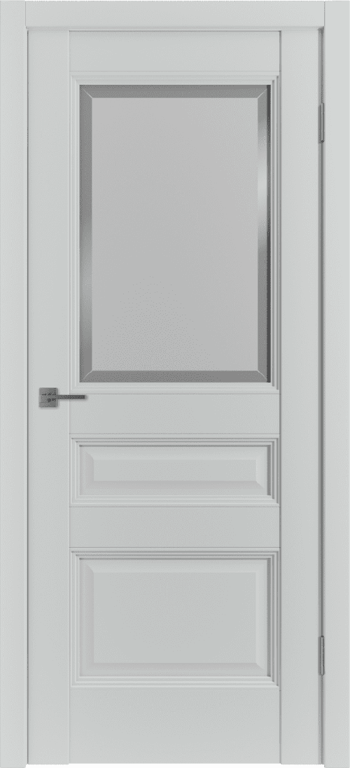 Дверное полотно W HDS 33 серое, стекло белое матовое