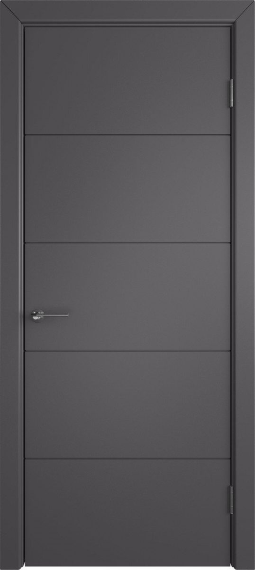 Дверное полотно 38 Trust Эмаль Графит ГЛУХОЕ