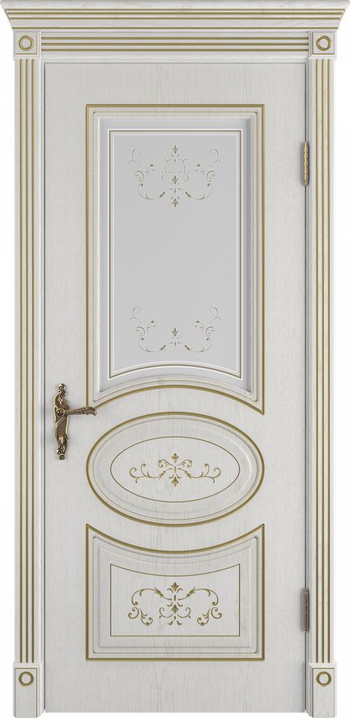 Дверное полотно HDS AMA Дуб Бьянко Стекло Art Cloud