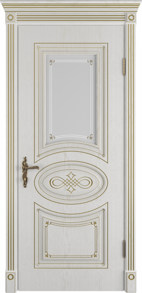 Дверное полотно HDS BIA Дуб Бьянко Стекло Art Cloud