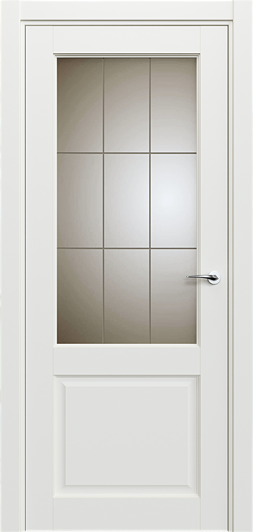 Classic 521 Белый лёд Сатинато Английская решетка 4мм